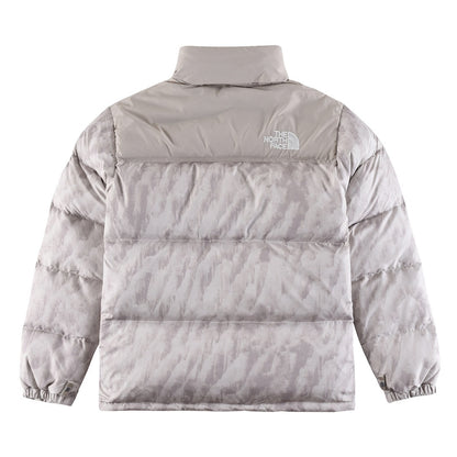 The North Face Nuptse 700 Down Jacket "Silver Grey Wooden Tiger Print"