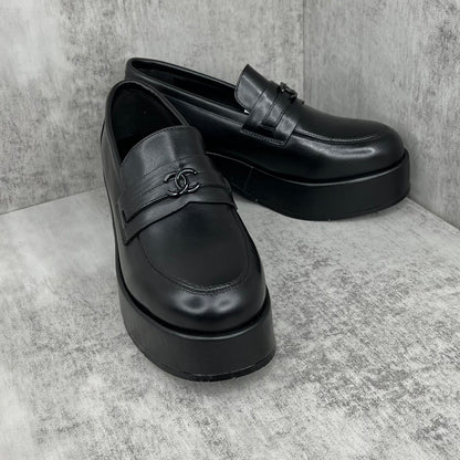 Chanel Leather Loafers "Black"