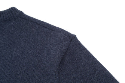 Gucci Wool Sweater with Gucci Intarsia "Dark Blue"