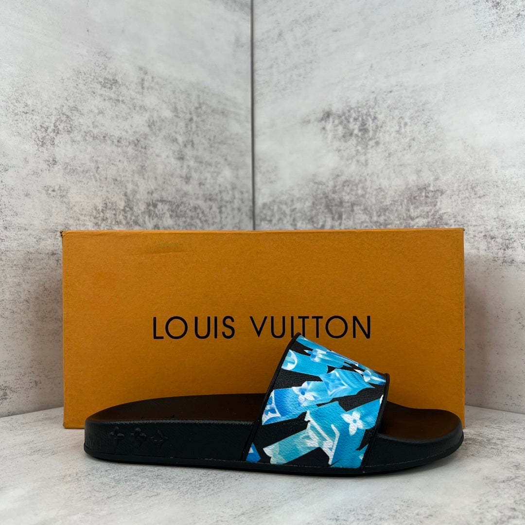 Louis Vuitton Slides "Black-Blue-White"