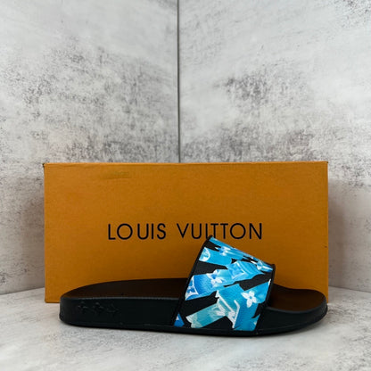 Louis Vuitton Slides "Black-Blue-White"