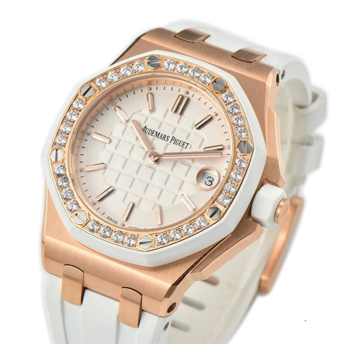 Audemars Piguet Royal Oak Offshore 37mm Rose Gold White Dial