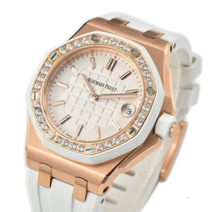 Audemars Piguet Royal Oak Offshore 37mm Rose Gold White Dial