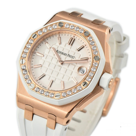 Audemars Piguet Royal Oak Offshore 37mm Rose Gold White Dial