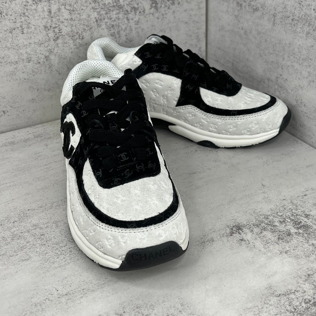 Chanel 22A "Grey-Black All Over Logo"