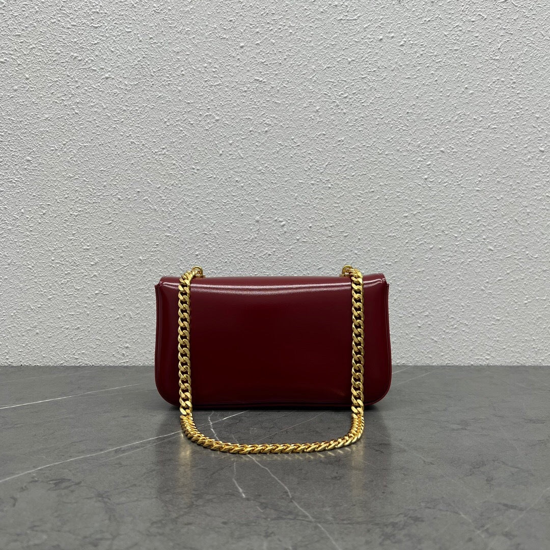 Celine Chain Shoulder Bag Claude in Shiny Calfskin