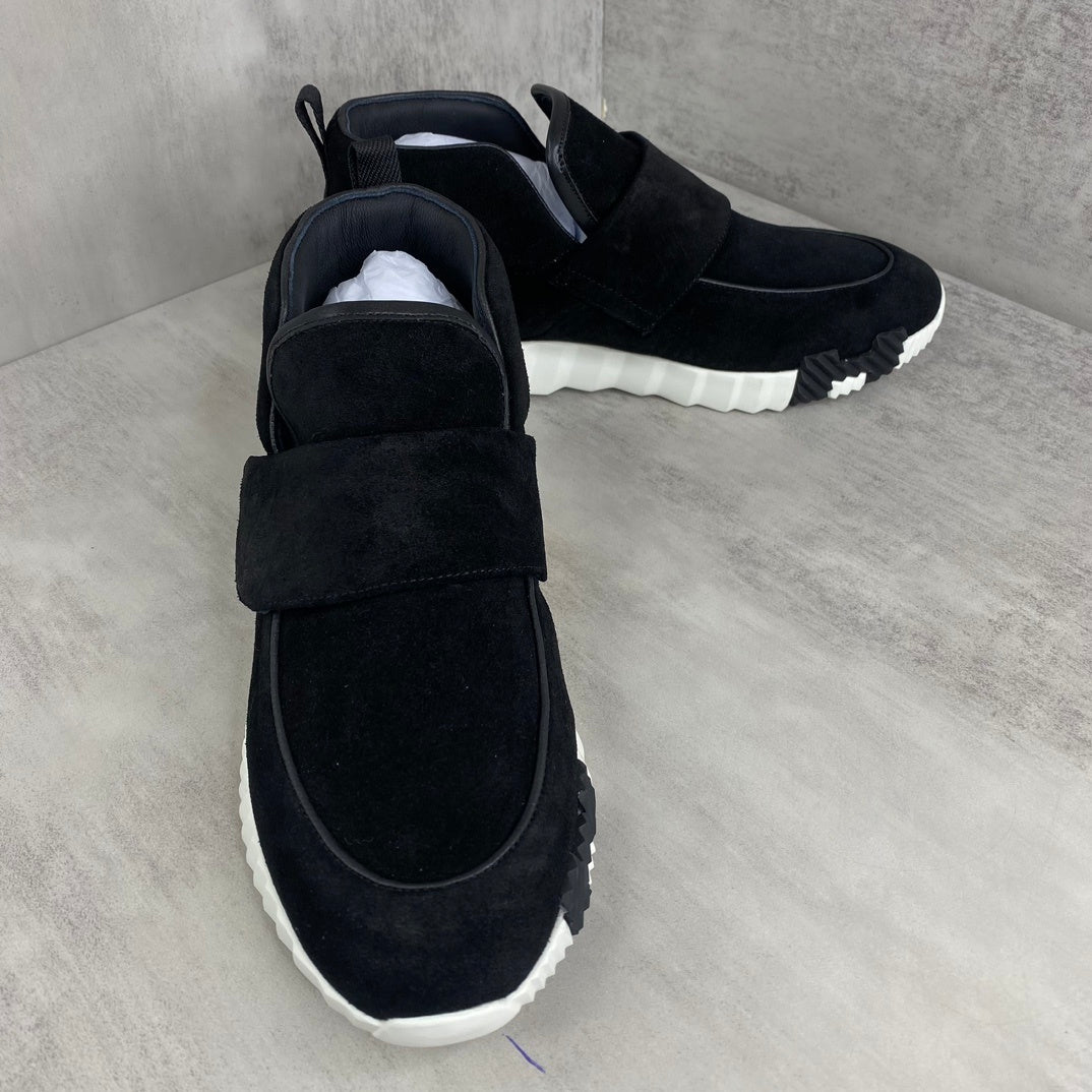 Hermes H "Black-White Suede"