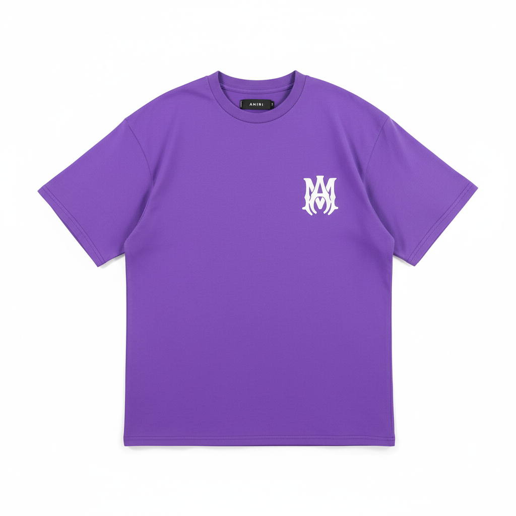 Amiri MA Core Logo Print "Purpe-White"