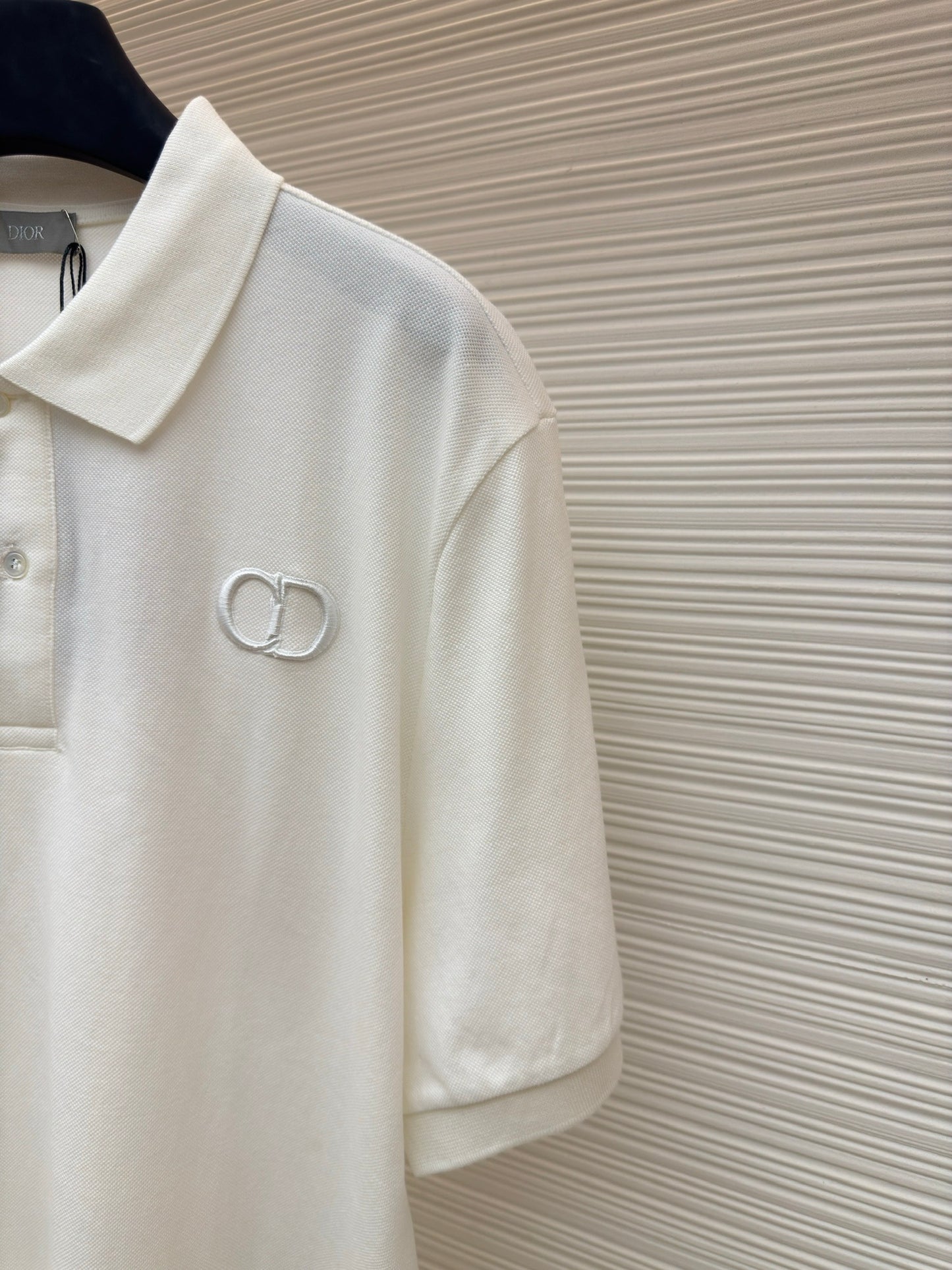 Dior CD Icon Polo Shirt "White Cotton Piqué"