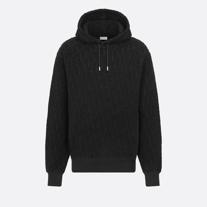 Dior Oblique Hooded Sweatshirt "Black Cotton Fleece"