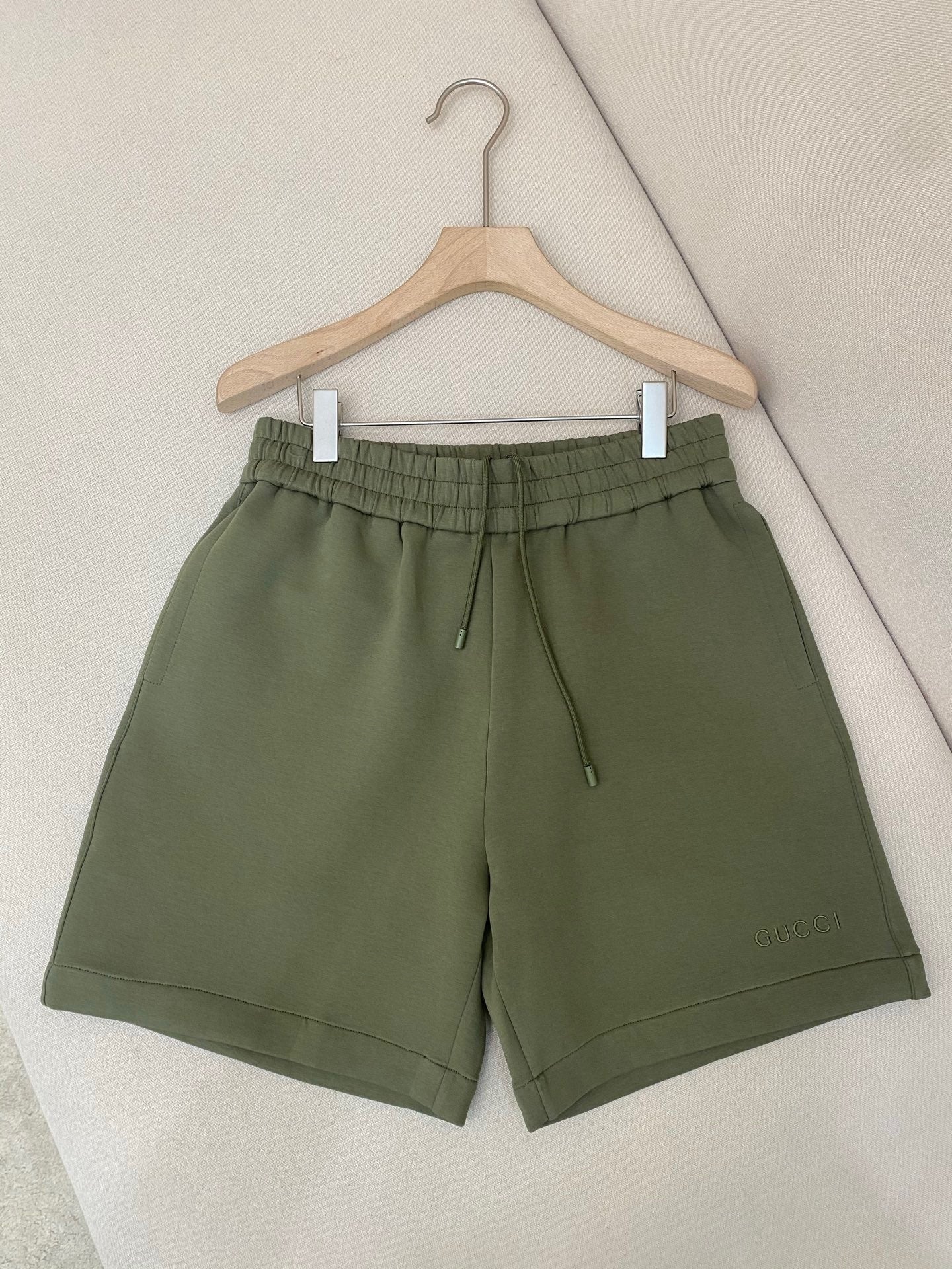 Gucci Logo Embroidered Shorts "Green"
