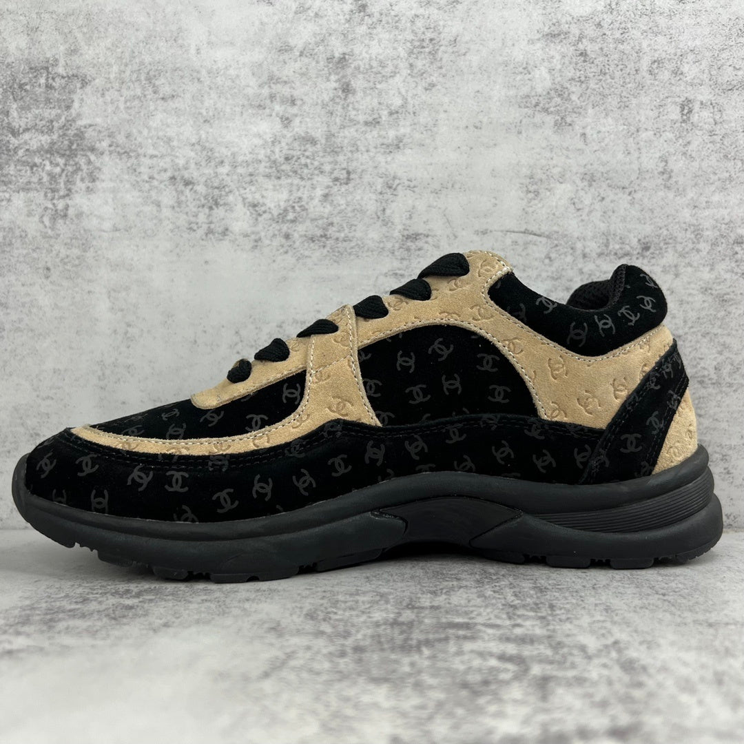 Chanel 22A "Black-Beige All Over Logo"