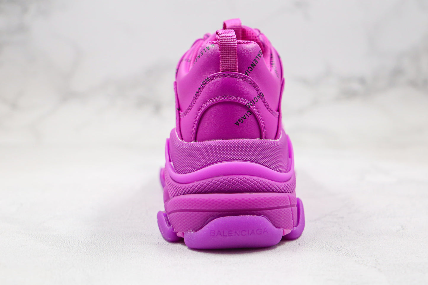 Balenciaga Triple S "Fuschia Pink-All Over Logo"