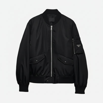 Prada Re-Nylon Shell Bomber Jacket "Black"