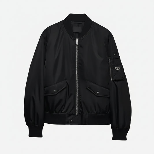 Prada Re-Nylon Shell Bomber Jacket "Black"