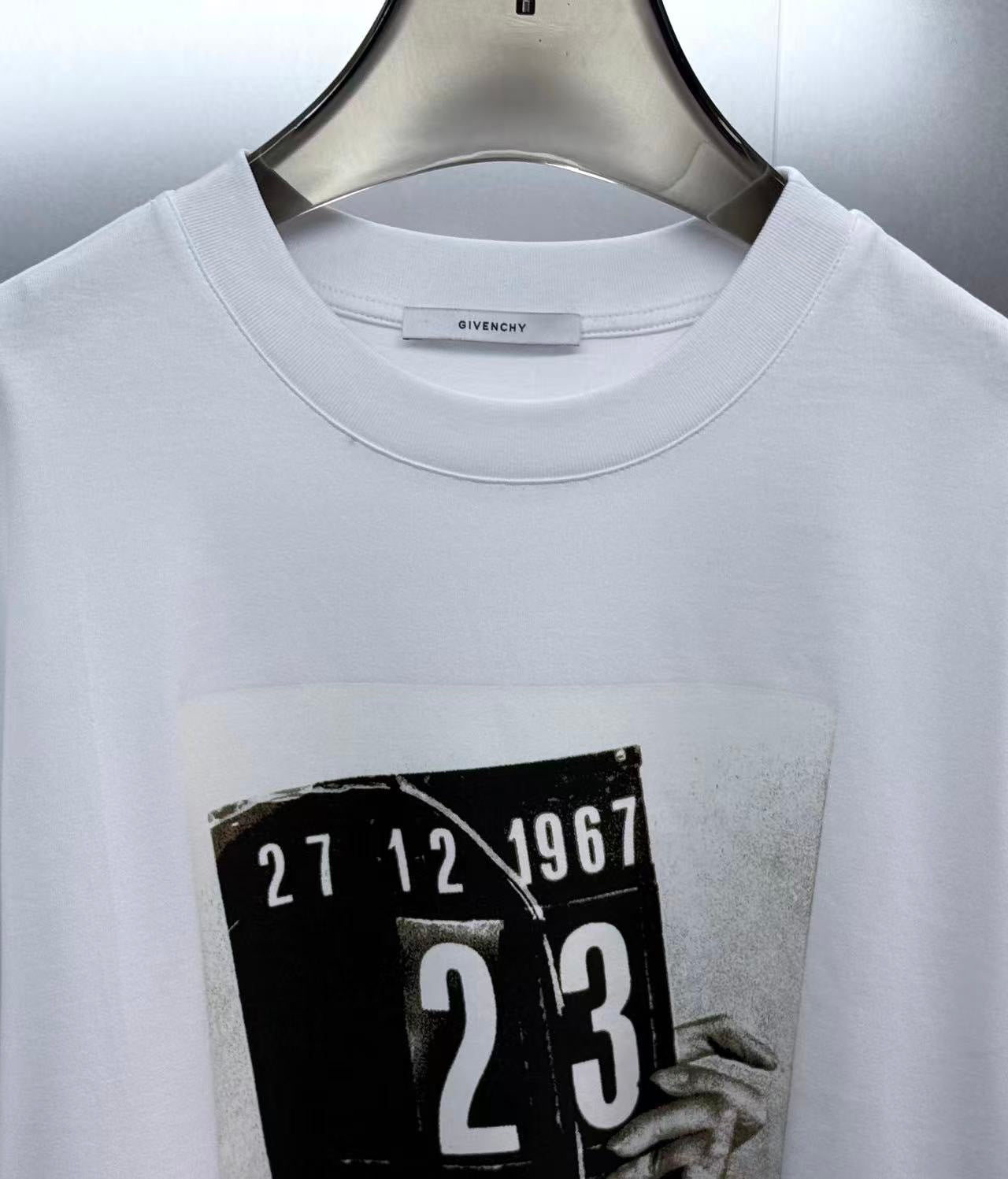 Givenchy Clapperboard Print Cotton T-Shirt "White"