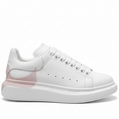 Alexander McQueen Oversized "Drop Heel Counter Print-White Rose"