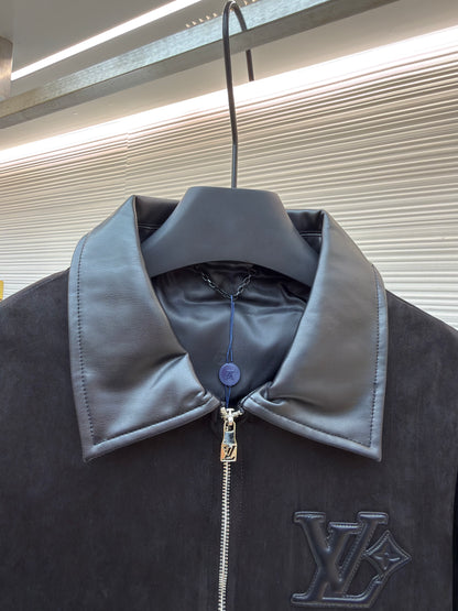 Louis Vuitton Leather Mix Blouson "Black"