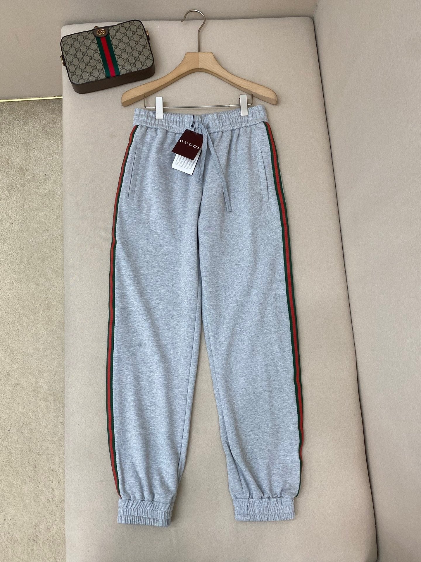 Gucci Cotton Jersey Jogging Pant "Grey"