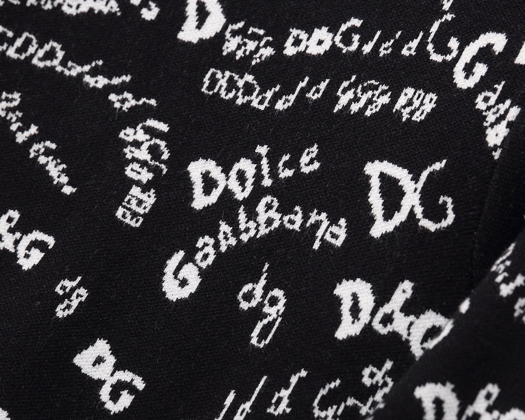 Dolce & Gabbana All-Over Logo Swater "Black-White"