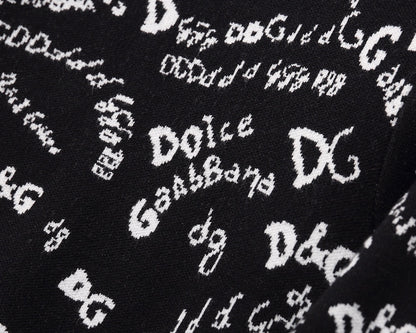 Dolce & Gabbana All-Over Logo Swater "Black-White"