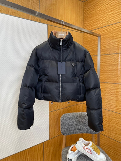 Prada Re-Nylon Short Down Jacket "Black"