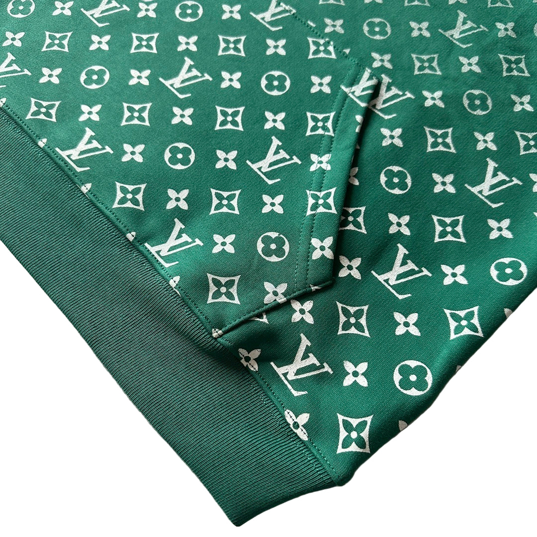 Louis Vuitton Gradient Monogram Hoodie "Green-White"