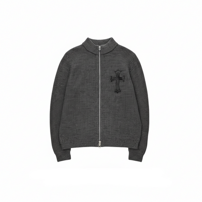 Chrome Hearts Large Cross Cashmere Knit "Grey"