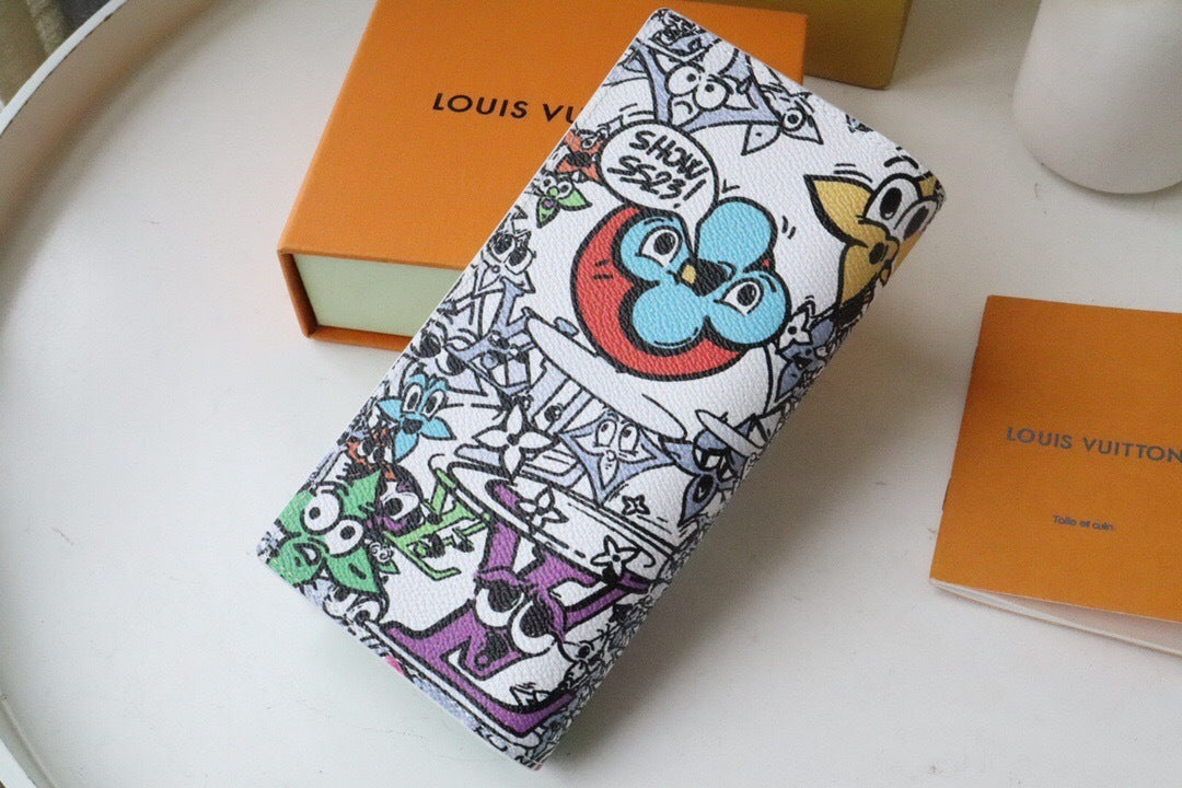 Louis Vuitton Brazza Wallet "Monogram Comics"