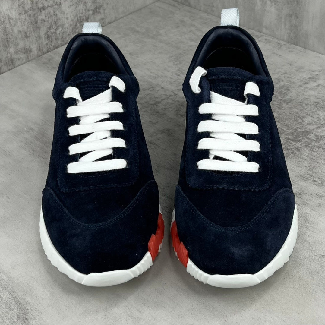 Hermes Bouncing Sneakers "Navy Blue Suede"