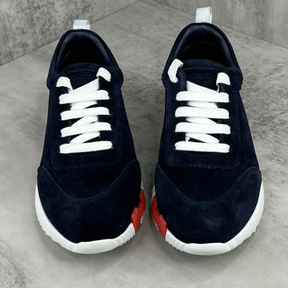 Hermes Bouncing Sneakers "Navy Blue Suede"