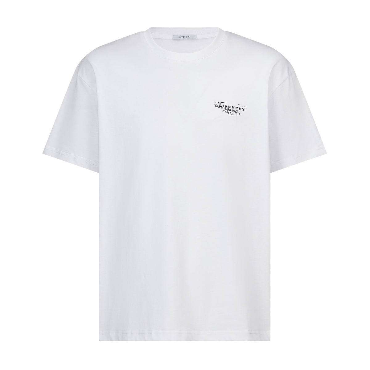Givenchy T-shirt in Cotton with Givenchy Stamp Print "White"