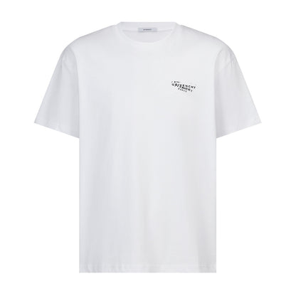 Givenchy T-shirt in Cotton with Givenchy Stamp Print "White"