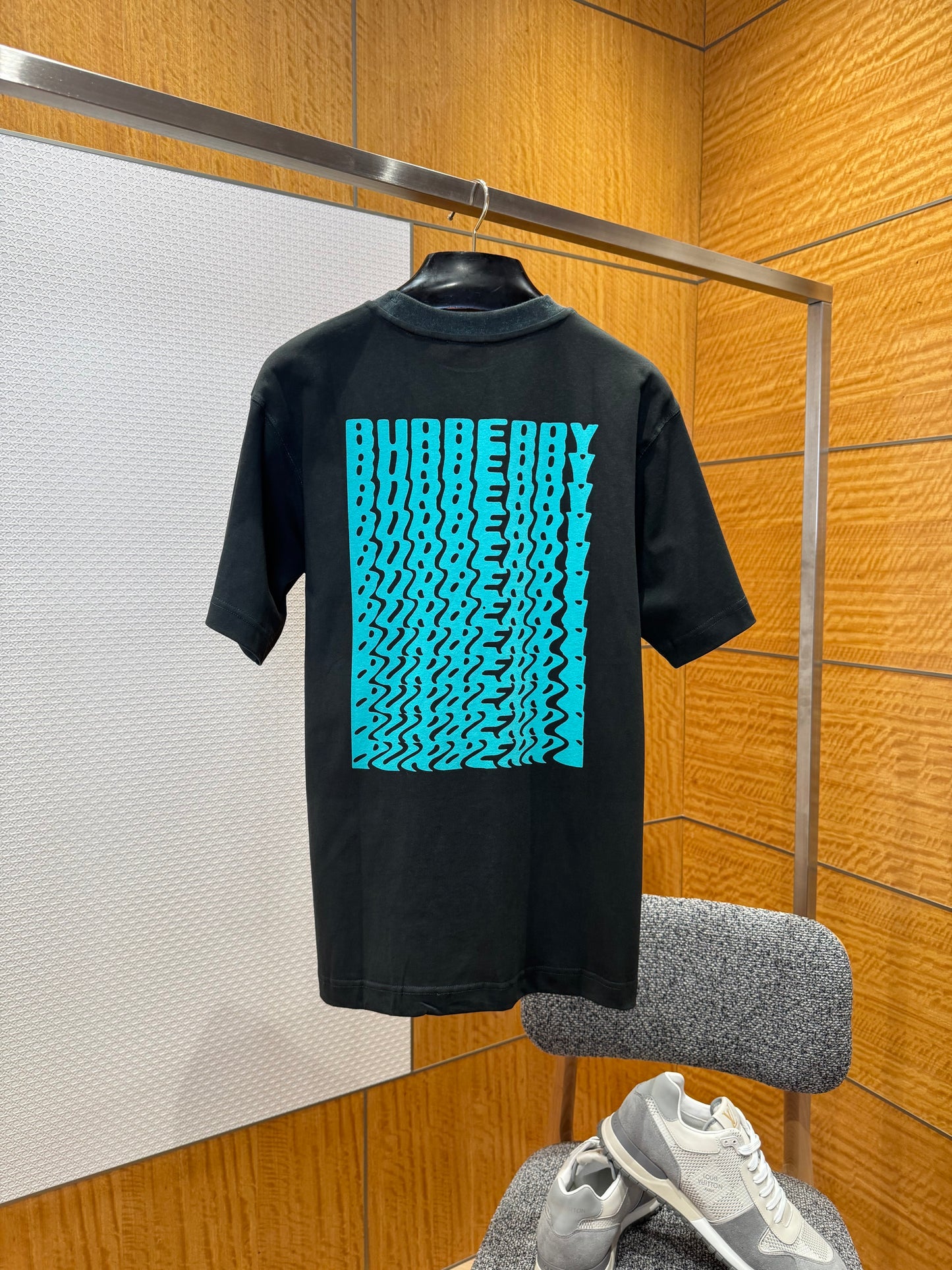 Burberry Warped Logo Cotton T-Shirt