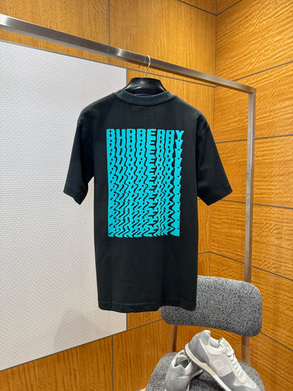 Burberry Warped Logo Cotton T-Shirt