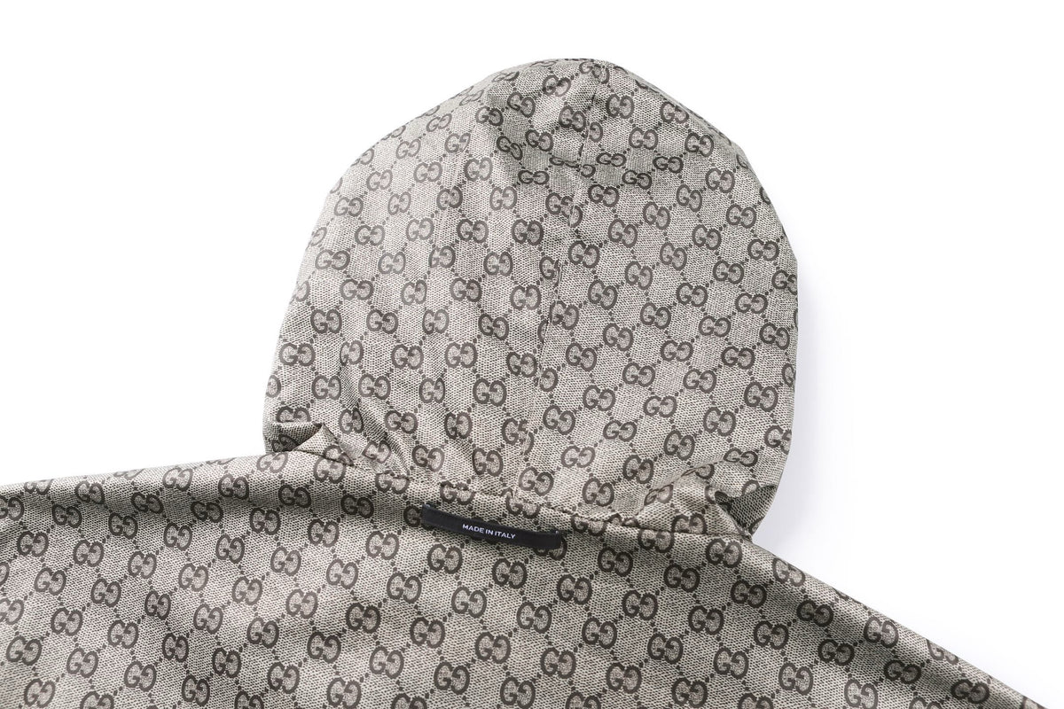 Gucci Reversible Cotton Canvas Zip Jacket Black Compact Cotton Canvas" and "GG nylon"