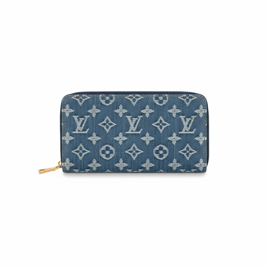 Louis Vuitton Zippy Wallet "Monogram Blue Denim"