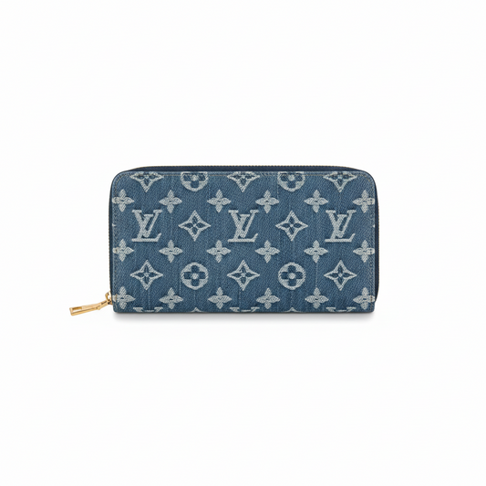 Louis Vuitton Zippy Wallet "Monogram Blue Denim"