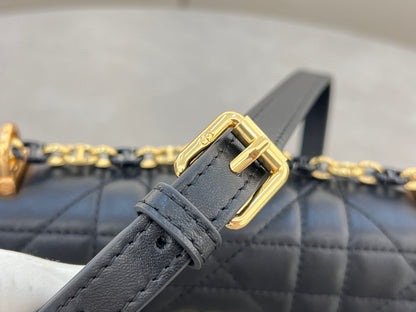 Dior Miss Caro Mini Bag "Black Macrocannage Lambskin"