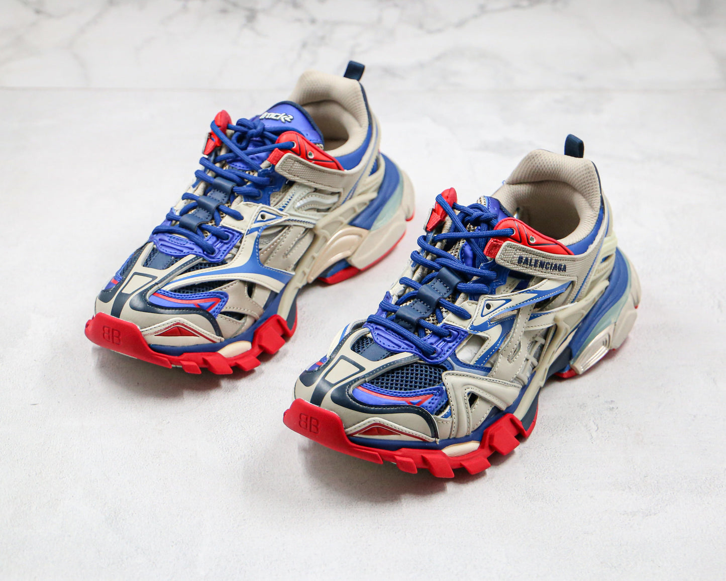Balenciaga Track 2.0 "White-Blue-Red"