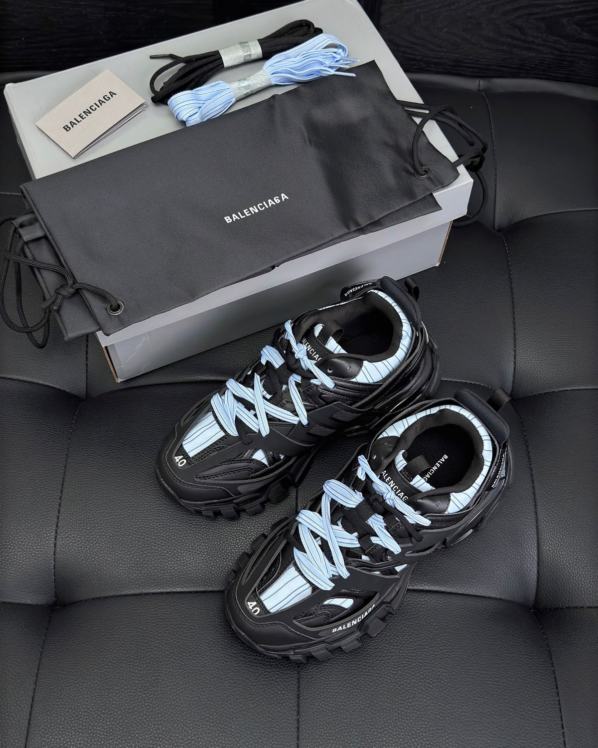 Balenciaga Track Shirt Sneaker "Black-Blue"