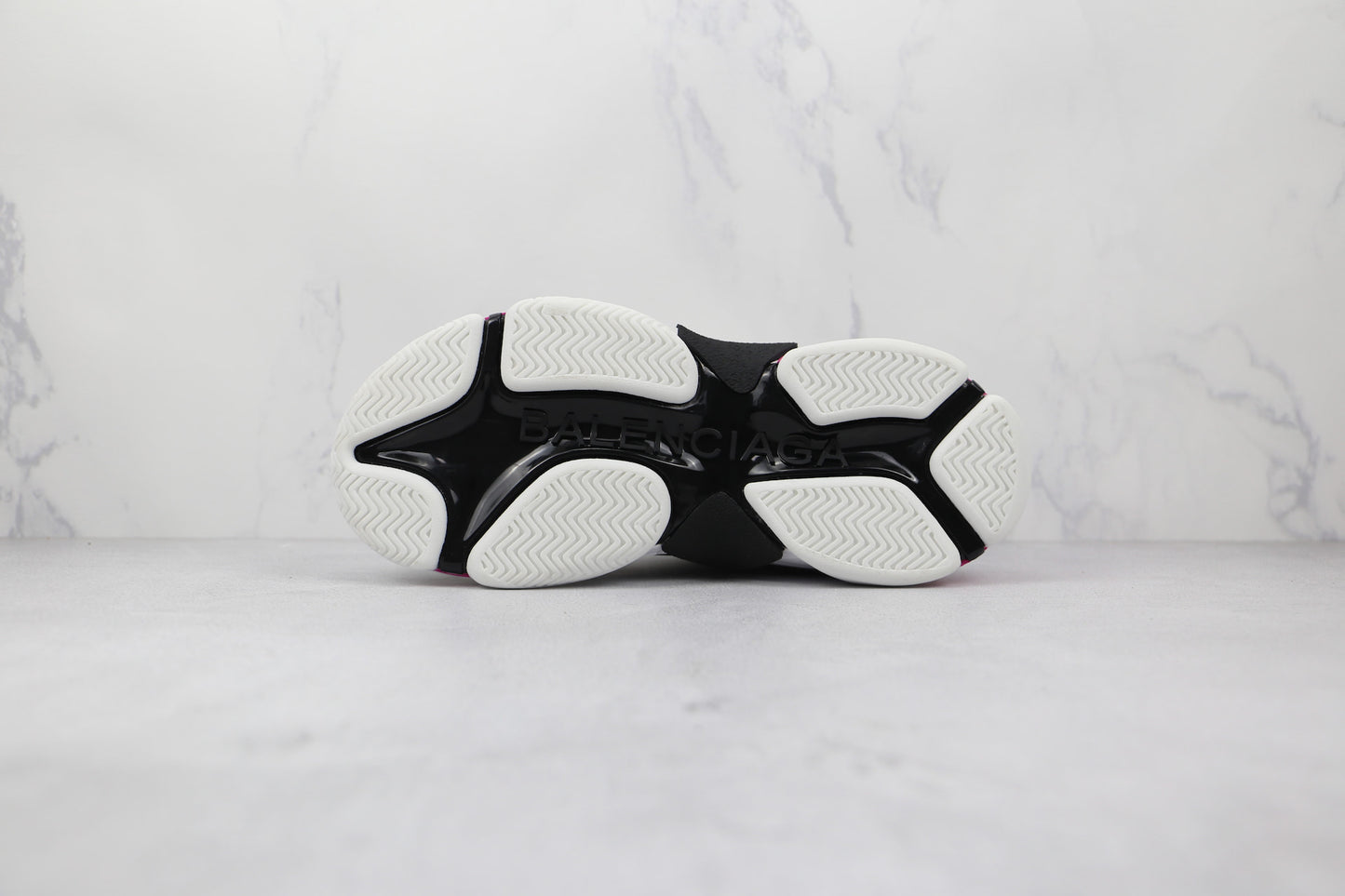 Balenciaga Triple S "White-Pink-Black-All Over Logo"
