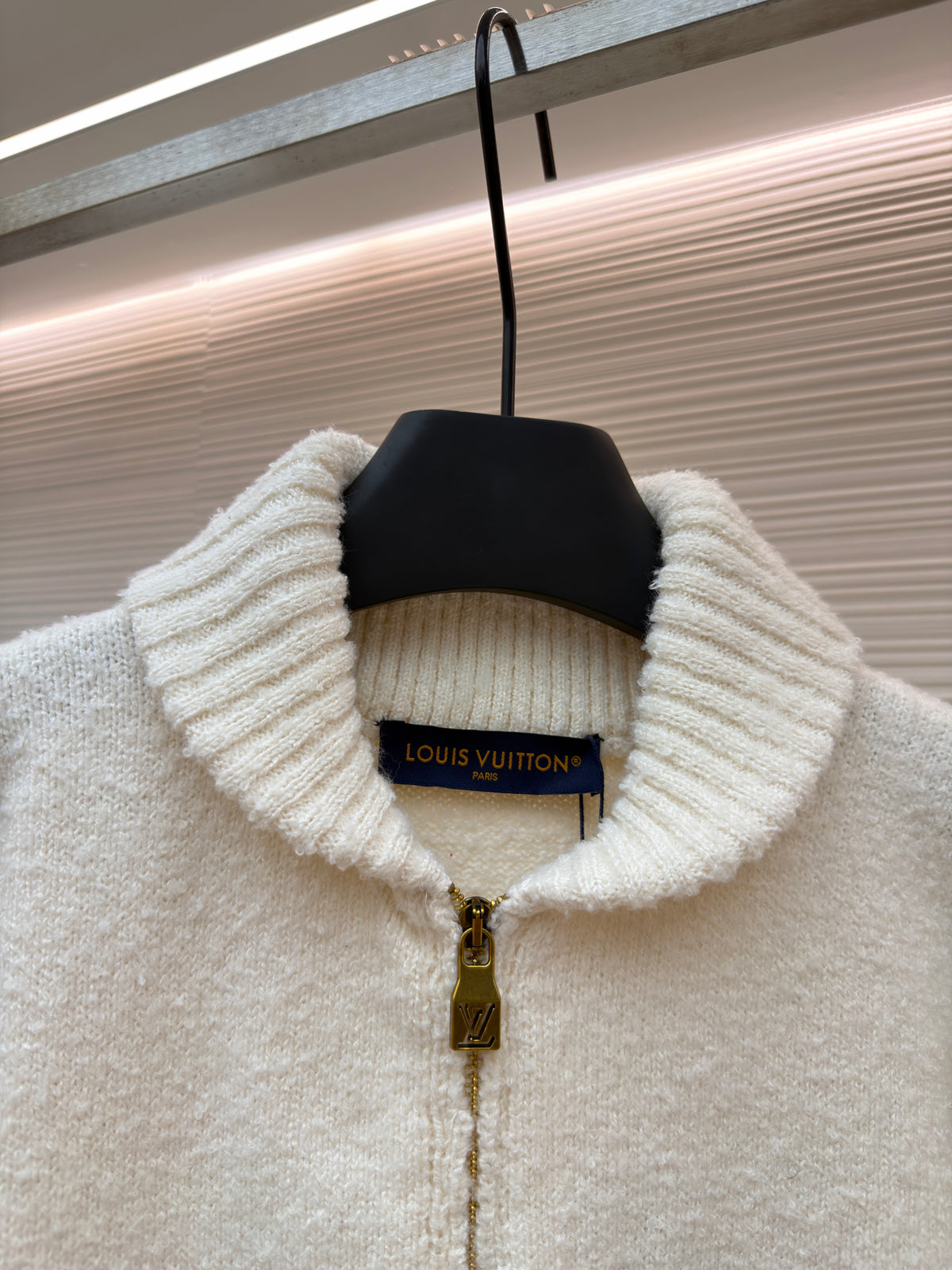 Louis Vuitton Embroidered Signature Zippered Blouson "Milky White"