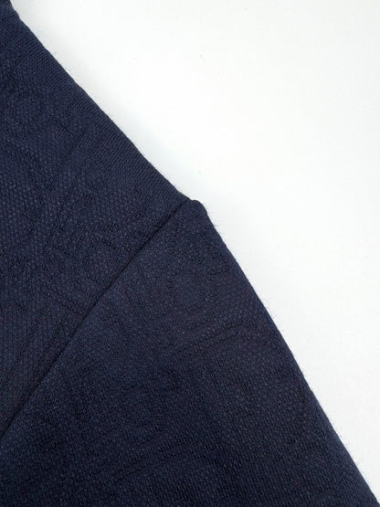Dior Oblique Hooded Sweatshirt "Navy Blue Cotton-Blend Jersey"