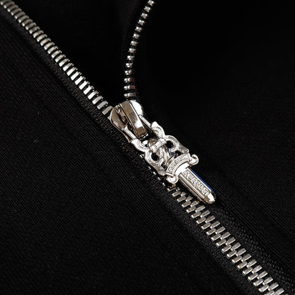 Chrome Hearts Zip-Up Hoodie "Black-Red-White"