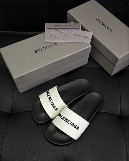 Balenciaga Pool Slide "Black-White"