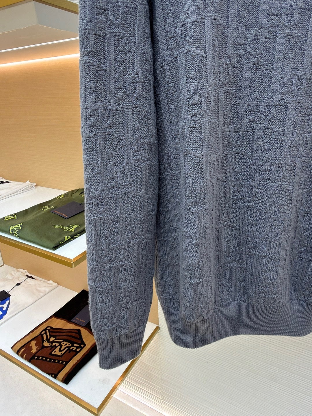 Dior Oblique Sweater "Gray Cotton Blend Jersey"