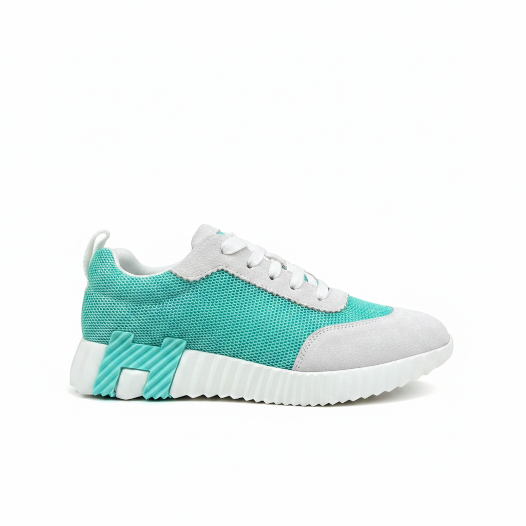 Hermes Bouncing Sneakers "Turquoise-Grey"