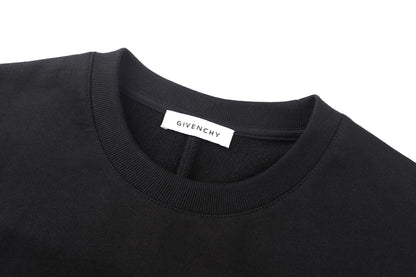 Givenchy Sweatshirt in fleece with Givenchy Paris gros grain "Black"