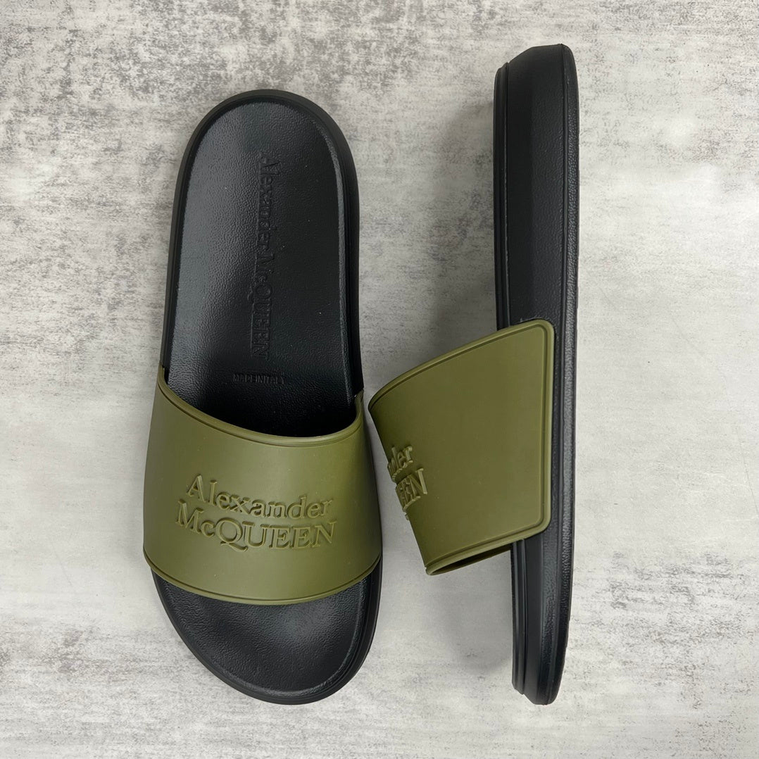 Alexander McQueen Slides "Green-Black"
